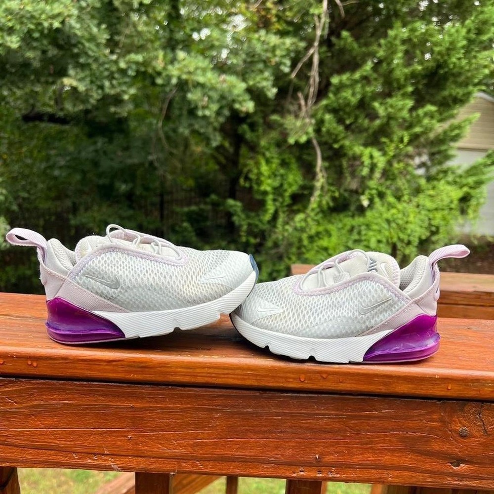 Nike Air Max 270 Toddler 9 Pure Platinum Violet Frost Grey Purple Sneakers